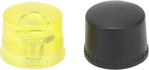 4 Pcs Rubber Hammer Replacement Striking Head Yellow Black Plastic Mallet Head Tips Set for Jewelry Craftsman, Leather Crafts, Wood, Flooring Inst...