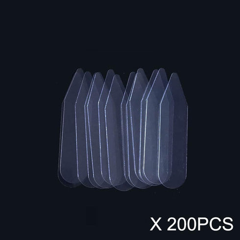 200PCS Clear Plastic Shirt Collar Stays Dress Shirt Collar Holder Inserts Tabs Shirts Collar Bones Jacket Shirt Collar Supports for Men...