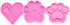 3pc Glossy Resin Silicone Paw Print Molds DIY Making Keychain, Heart with Paw Cutout Epoxy Mold with 10PC Key Ring(DY0129+DY0292+DY0404)...
