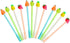 Yansanido Fluent Writting Pen, 12 Pcs 0.38 mm Black Ink Fruits Shape Rolling Ball Cute Gel Ink Pen for Student and School Office Supplies (Fruits)...