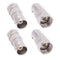 Fancasee 4-Pack F Type Male to BNC Female Adapter 75 Ohm Plug Jack Coax Coaxial Connector Coupler Converter for CCTV Surveillance Security Camera ...