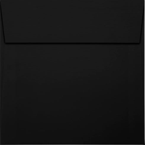 LUXPaper Square Invitation Envelopes | Peel & Press | 6" x 6" | Black Linen | 80lb. Text | 50 Qty...