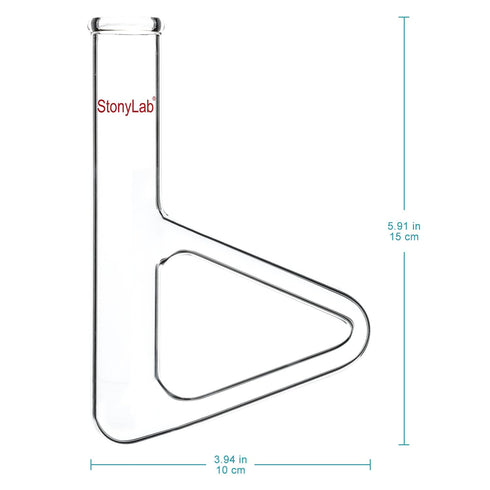 stonylab Thiele Melting Point Tube, Borosilicate Glass Measuring Point Lab Melting Point Tube Triangle Shape Thiele Tube, 150 mm...