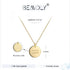 Befettly Constellation Necklace Pendant 14K Gold-Plated Hammered Round Disc Engraved Zodiac Sign Pendant 17.5’’ Adjustable Dainty Necklace...