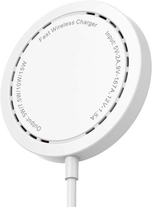 Wireless Charger, 15W Max Fast Magnetic Wireless Charging Pad Compatible with iPhone 15/14/13/12/11/X/8, Samsung Galaxy S22/S21/S20, AirPods Pro 2...