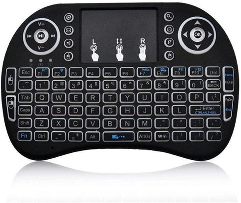 Backlit Mini Wireless Keyboard, Air Mouse Portable Wireless Mini Keyboard with Touchpad Mouse, Wireless Mini Keyboard for PC TV Box HTPC IPTV PC P...