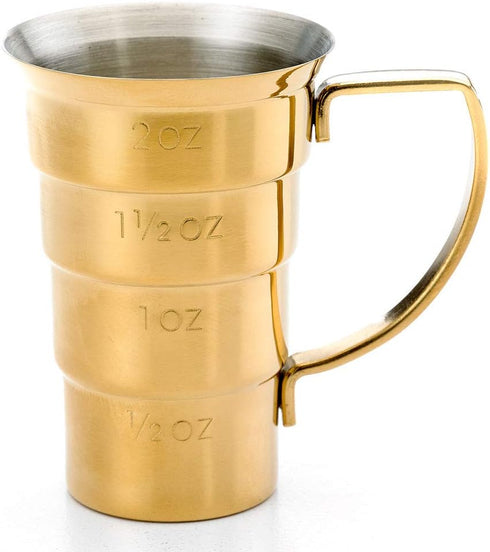 Barfly M37108GD Drink Jigger, 2 oz, Gold w/Handle...