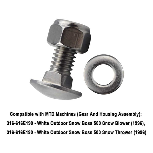 784-5581A Carriage Bolts Nuts Kits Compatible with MTD Snow Blower fits 784-5581A 790-00120-0637 Shave Plate Scraper Bar (5/16-18) 5/8" and More, ...