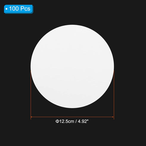 PATIKIL 100Pcs 12.5cm Qualitative Filter Paper Circles, Fast Speed Round Laboratory Filter Paper Chemical Industrial Oil Testing Funnel Filter Pap...