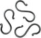 S Hook Hand Forged Metal S Hook Set of 3 Pcs Wrought Iron Handmade S Hook Heavy Duty 3.50 Inches S Hook for Hanging Plants, Pots, Coffee Mugs, Cur...