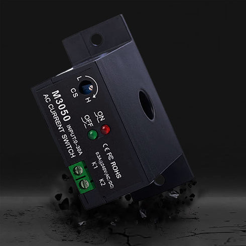 AC Current Sensing Switch, Adjustable Self-Powered Sensing Switch Normally Open Amp Sensor Monitoring Relay for Automated Equipment (0.2-30A)...