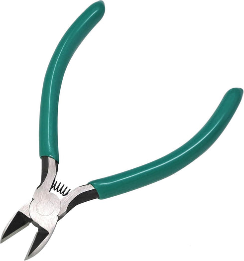 iexcell 4.5" Side Cutter Diagonal Wire Cutting Pliers Nippers Repair Tool, Green, Chrome-Vanadium Steel...