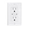 GFC2301 Duplex Self-Test Tamper and Weather Resistant GFCI Outlets with Wall Plate, TR/WR GFCI Outlets, 15 Amp 120V AC, White, UL Listed, 1 Pack...