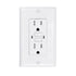 GFC2301 Duplex Self-Test Tamper and Weather Resistant GFCI Outlets with Wall Plate, TR/WR GFCI Outlets, 15 Amp 120V AC, White, UL Listed, 1 Pack...