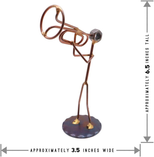 Mellophone Collectible Handmade Metal Art Figurine, Desk Accessories, Trophy, Boss Gift, Office Décor, Business Professional, Musical Instrument...