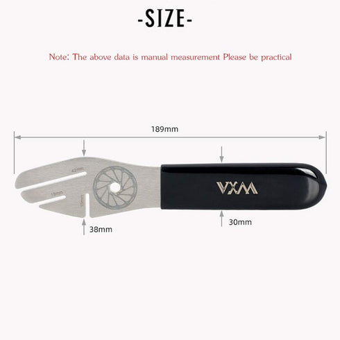 VXM Bike Disc Rotor Alignment Tool, Truing Wrench Bicycle Brake Disc Adjuster Flattening Correction Repair Tool+4 Pcs Bicycle Disc Brake Pads Adju...