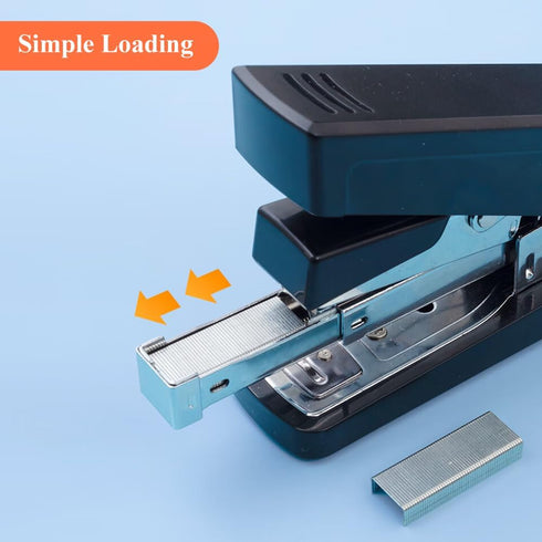M&G Effortless Desktop Stapler 50 Sheet Capacity, One Finger Stapling, Includes 1000 Staples and Staple Remover, Portable Space Saving Stapler for...