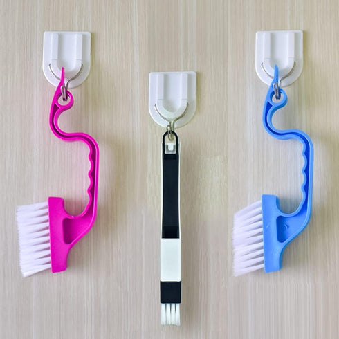 Crevice Gap Cleaning Brush Tool, 6pcs Hand-held Groove Gap Cleaning Tools, 2 in 1 Dustpan Cleaning Brushes, Shutter Door Window Track Kitchen Clea...