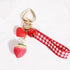 Keychain Strawberry and Bell Pendant Keyring Key Holder Men Women Key Chain Wallet Bag Pendant Charms Gift for Birthday Christmas Festival...