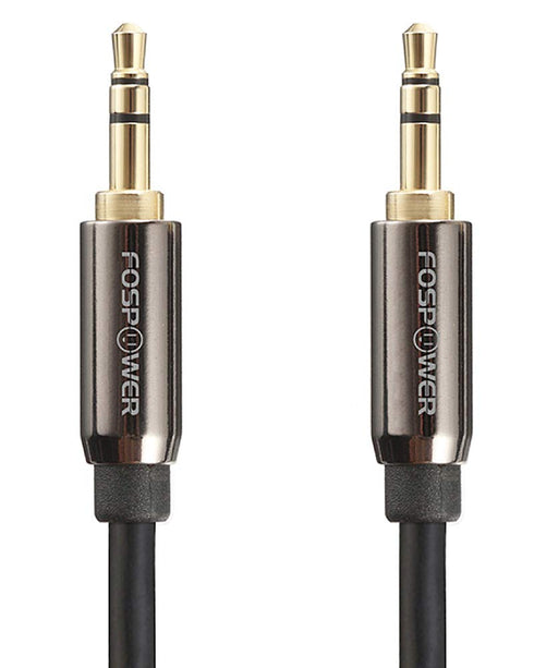 FosPower Audio Cable (25 FT), Stereo Audio 3.5mm Auxiliary Short Cord Male to Male Aux Cable for Car, Apple iPhone, iPod, iPad, Samsung Galaxy, HT...