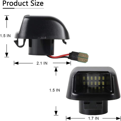 Gempro License Plate Light, 2Pcs LED License Plate Tag Lamp Assembly Replacement Compatbile for Nissan Frontier Titan Xterra Armada Suzuki Equator...