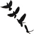 Blulu 4 Pieces Wooden Bird Wall Decor Flying Bird Sculptures Wall Art Decor Silhouette Art Wooden Sign for Home Living Room Bedroom Kitchen Hangin...