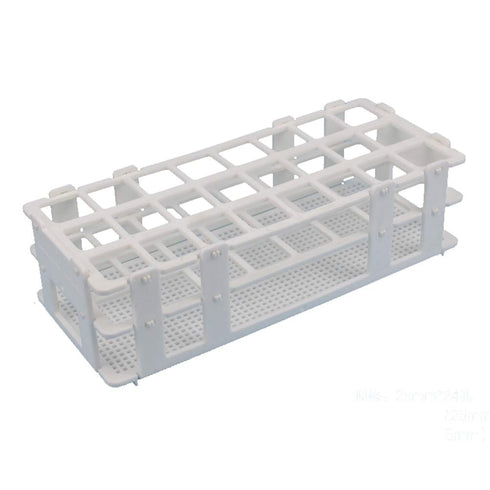 Plastic Test Tube Rack, 24 Holes?Test Tube Holder for 25 mm Test Tubes, White Vial Holder, Detachable Test Tube Holder Rack (1pcs?24 Holes?...