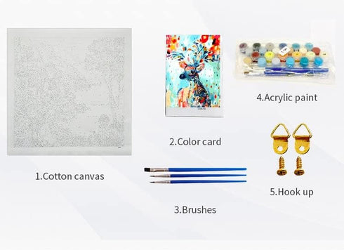 LVIITIS Paint by Number Kits for Adults Beginner and Kids, Mushroom Acrylic Oil Painting on Canvas,Drawing Paintwork with Paintbrushes,Arts Craft ...