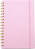 Spiral Notebook with Bandage and Inner Pockets, A5 PU Hardcover 8mm Ruled 70 Sheets/140 Pages Journals for Study and Office (Pink)...