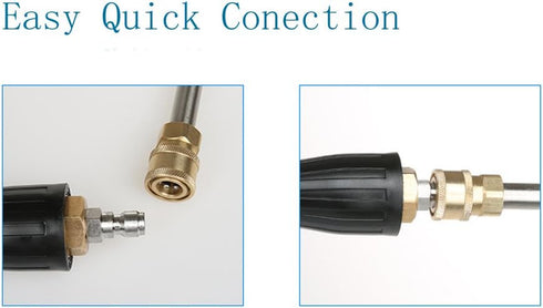 2.64GPM (10L/M) Max 5000PSI 360 Degree Rotating Turbo Head Spray Nozzle for High Pressure Washers Cleaner Gun (1/4" Quick Connector)...
