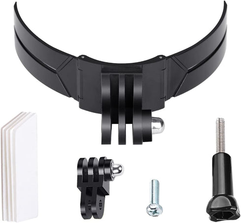 Motorcycle Helmet Chin Mount Kits with Adhesive Curved Pads Compatible with GoPro Hero 12, 11, 10, 9, 8, 7, (2018), 6 5, Hero Black, Session, Xiao...