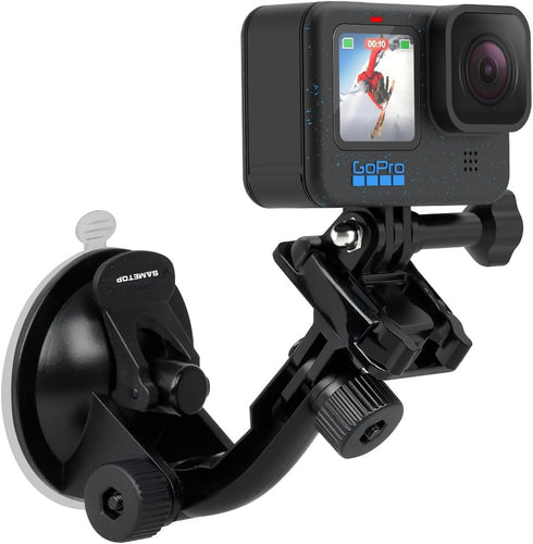Sametop Suction Cup Mount Compatible with Gopro Hero 12, 11, 10, 9, 8, 7, 6, 5, 4, Session, 3+, 3, 2, 1, Hero (2018), Max, Fusion, DJI Osmo Action...