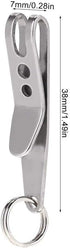 Deep Carry Knife Pocket Clip Nano, Multi-Purpose Pocket Suspension Clips for Keys, Flashlights, Knives - Stainless Steel (2 Pack)...