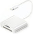 SD Card Reader for iPhone Lightning Camera Adapter Dual Slot Micro SD TF Memory Card Reader for iPad...