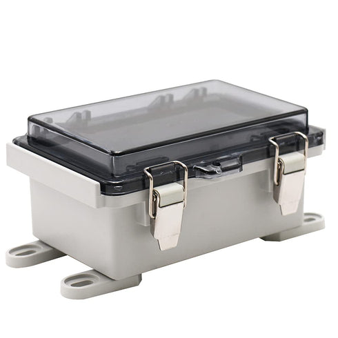 MAKERELE ABS Plastic Waterproof Electrical Boxes Hinged Shell Outdoor Universal Project Enclosure with Transparent Cover 5.9×3.9×2.8 inch(150×100×...