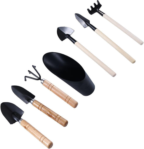 7 Pcs Succulent Gardending Hand Tools,Miniature Fairy Garden Small Plants Care Tool Sets,Mini Garden Tool Set-Small Shovel Rake Spade Soil Scoops...