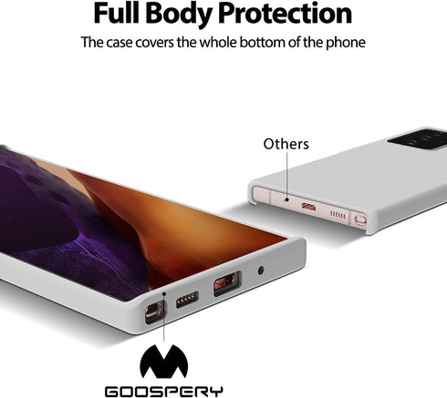 GOOSPERY Liquid Silicone Case for Galaxy Note 20 Ultra (6.9 inches - 2020) Silky-Soft Touch Full Body Protection Shockproof Cover Case with Soft M...