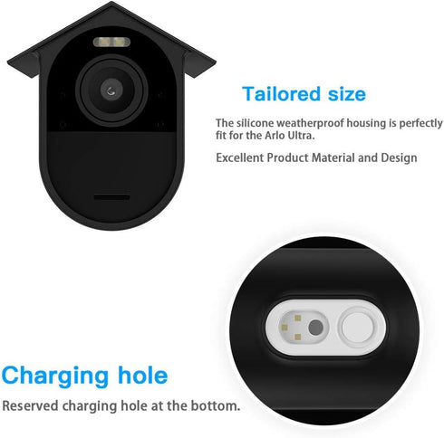 HOLACA Weatherproof Silicone Skin(3 pcs) for Arlo Ultra 4K Arlo Ultra 2 Arlo Pro 3,Arlo Pro 4 Sunproof Silicone Case Cover- Anti-Scratch Protectiv...