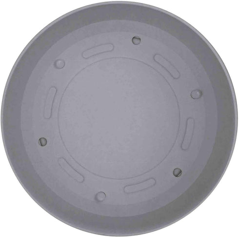 Bloem Mathers Round Planter with Saucer Tray: 6" - Cement - Modern Design, Durable Plastic Pot, Removable Saucer, for Indoor & Outdoor Use, Garden...