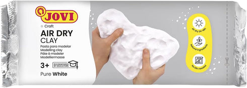 Jovi Air-Dry Modeling Clay; 8.8 oz. White, non-staining, perfect for Arts and Crafts Projects...