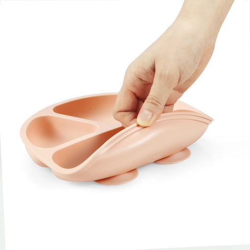 PandaEar 2 Pack Silicone Divided Suction Plates with 2 Spoons 2 Forks for Babies & Toddlers | Baby Led Weaning Supplies Self Feeding Eating Utensi...