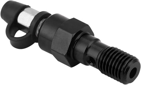 Banjo Bolt Bleed Screw, M10 x 1.0mm Motorcycle Brake Master Cylinder Caliper Bleed Screw Nipple Banjo Bolt + Dust Cap(Black)...