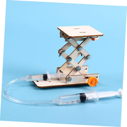 Toyvian 1 Set Lifts Hydraulic Lift Model Wood Puzzle Toy Puzzle for Kids Mechanical Model Building Kits Science Experimental Scientific Educationa...