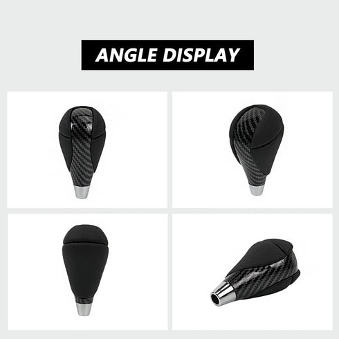 muge racing Gear Shift Knob Carbon Fiber Leather for Most Lexus ES300 GS430 IS250 LX470 RX450h Toyota Crown Corolla Camry Rav4 Prado 4Runner Highl...