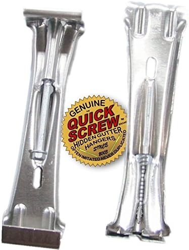 5" Premium Hidden Rain Gutter Bracket Hook Hangers with Screw Clip Style...