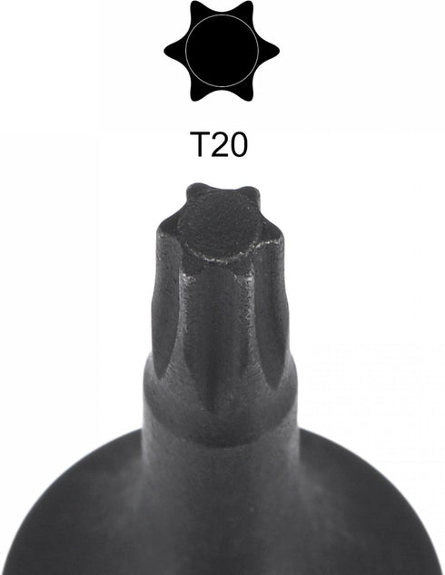 uxcell T20 Impact Torx Bit Socket, 1/4" Square Drive 35mm Length CR-MO Metric Sizes...