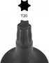 uxcell T20 Impact Torx Bit Socket, 1/4" Square Drive 35mm Length CR-MO Metric Sizes...