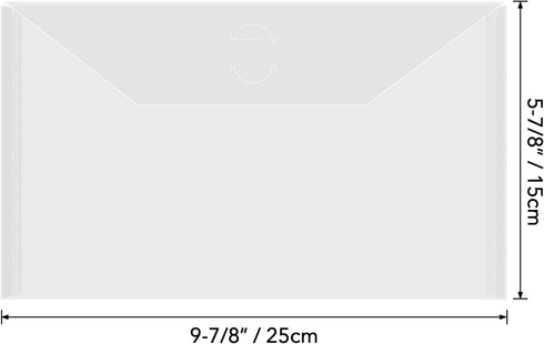 Briartw 20 PACK 9.8x5.9" Slimline Storage Envelopes, Resealable Plastic Envelopes Pockets for Cutting Dies Stencil Crafts Organizer Holder,Storage...