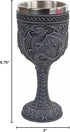 PTC Medieval Dragon Wine Goblet Chalice Resin Body Stainless Steel Faux Stone...