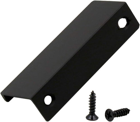 LC LICTOP 80mm/3.15" Black Mount Finger Edge Pull Concealed Handle for Home Kitchen Door Drawer Cabinet(10Pcs)...